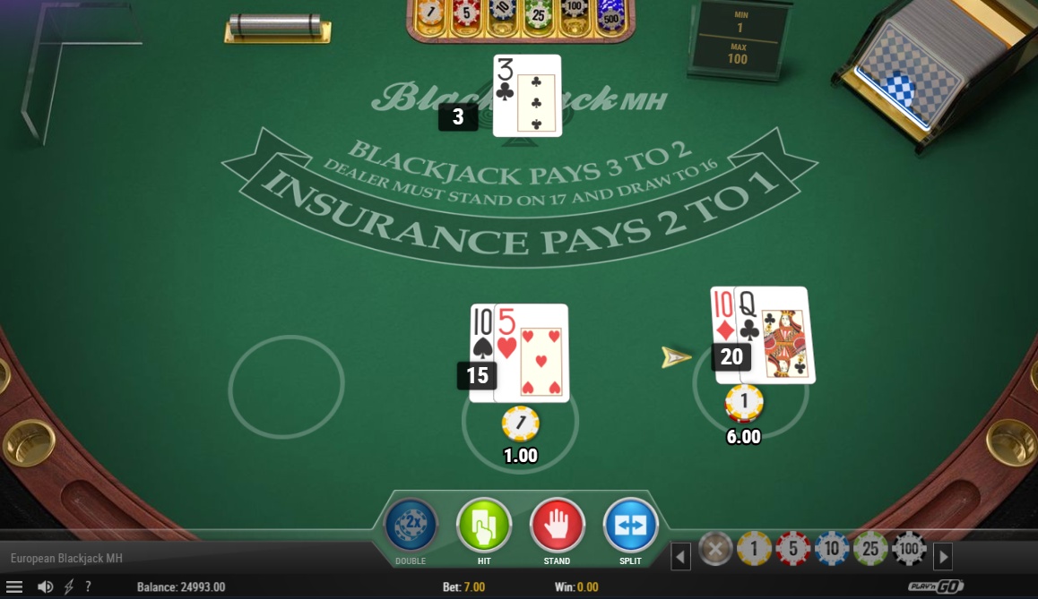 European Blackjack MH by Play'n GO